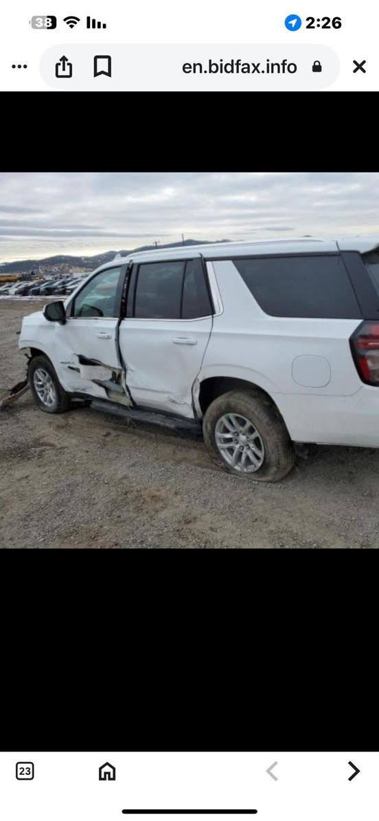 البيع شوفرليت  تاهو  2023 وارد أمريكي  LT ابيض
شاشة كبير 

كشن السائق خزن ميموري 
تحكمت ستيرن فول 
كشنات كهرباء 
حساسات مامي خلفي 
فور ويل 
تحديد مسار 
4 وضعيات قيادة 
تنبيه عدم لاصتدام
رقم بغداد مميز

 8 سلندر 5.3

ويل 18 

 شحنة ويل لاسلكي

بصمة 

حادثة تبادل بيبان ثنين وكالة سايق وره سايق مع صبغ ربع جاملخ اليسر وربع بنيد وصبغ باب الخلفي جهت اليمن 

بدون اي داخل سليم كامل 

مكانة كربلاء ***********

السعر  445 ورقه
