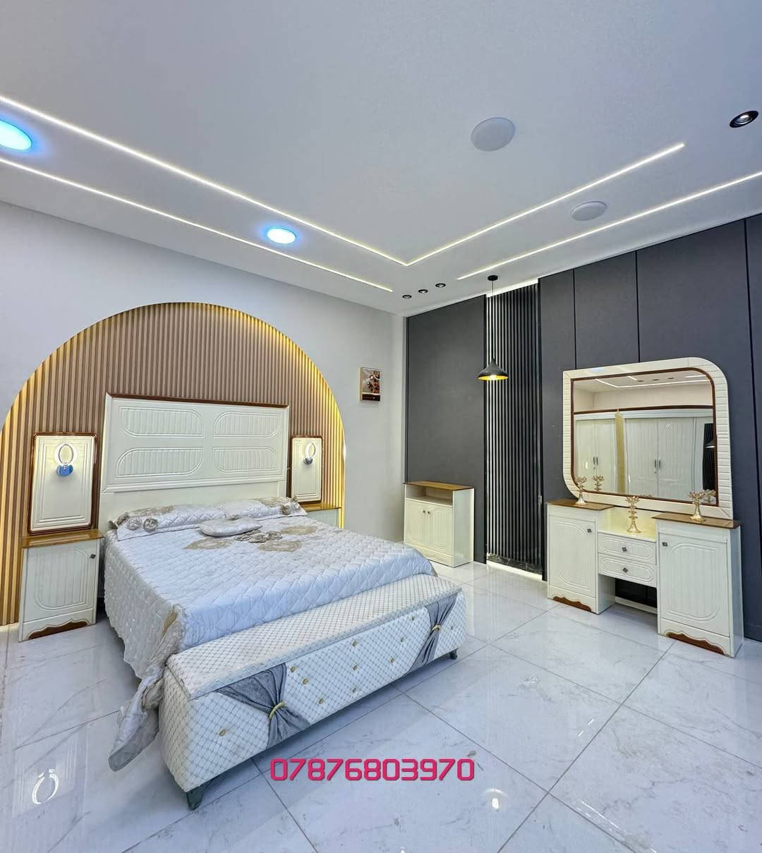✨ غرف نوم عراقية فاخرة بأجمل التصاميم وأفضل الأسعار ✨
***********
***********
***********

🔹 نجارة عراقية متقنة بجودة عالية وتشطيبات راقية.
🔹 أكثر من 50 موديل مختلف يناسب جميع الأذواق.
🔹 توصيل إلى بغداد وجميع المحافظات بأجور مناسبة.
🔹 سرعة في الإنجاز وخدمة مميزة حتى باب البيت.

📌 مكونات الغرفة:
✔️ كنتور
✔️ ميز مرآة
✔️ ميز بلازما
✔️ زاوية كنتورية
✔️ سرير
✔️ تاج الجرباية
✔️ ناصي الجرباية
✔️ قواعد الجرباية
✔️ كومدين عدد (2)

⭐ الإضافات:
▪️ شازلون مقعد: 50 ألف دينار
▪️ شازلون مخزن: 75 ألف دينار
▪️ دواشك طبية درجة أولى بضمان استبدال 5 سنوات:
150 ألف دينار / 

💰 أسعار غرف النوم تبدأ من:
1,000,000 دينار إلى 1,250,000 دينار فقط

🛏️ كما يتوفر لدينا موديلات طابقين بأسعار تبدأ من:
1,800,000 دينار فما فوق

🎨 أعمال صبغ  من أجود الخامات وبأسعار متنوعة تناسب الجميع.

🚚 ويانه طلبك يوصل لباب البيت بأسرع وقت!

📞 للحجز والاستفسار:
*********** 
***********
***********

📩 يرجى إرسال صورة الموديل المطلوب  التواصل مباشرة واتساب، وسنكون بخدمتكم.
