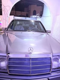 رمضان كريم عليكم  مارسدس (دب)موديل (88) اللون رصاصي محدث  محرك بلاد -ك...