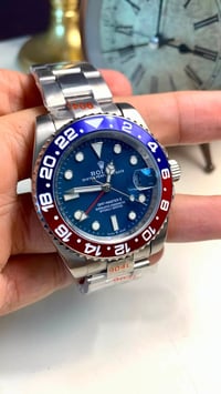 روليكس GMT MASTER ببسي بالمينا النيلي الساعة اوتو ماستر كواليتي عقارب ...