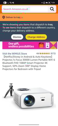 🔥جهاز العرض الداتا شو WiMiUS P63 🔥 🔥 يتميز بدقة أصلية تبلغ 1080 تدعم 4...