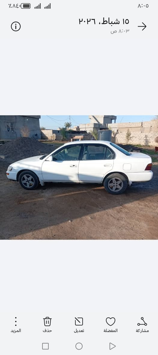 سلام عليكم ورحمة الله وبركاته كورله للبيع موديل ٩٢ الماني مشروع وطني نينوى كير ومحرك شرط مصبوغه عنوان الشرقاط الساحل الأيسر عويجيله اتصل على رقم ***********
