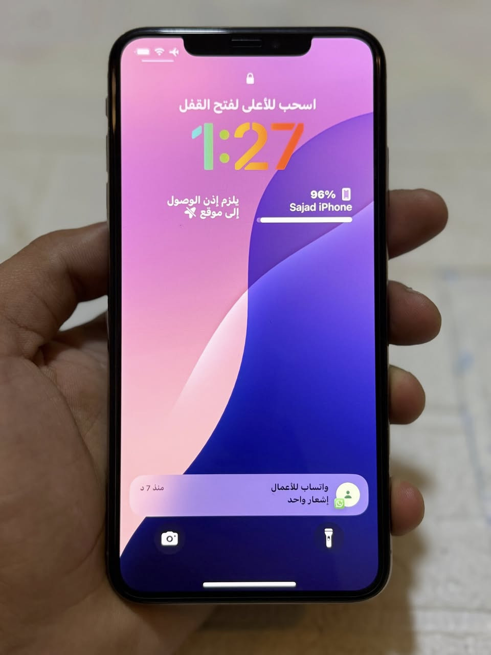 السلام عليكم اكس اس ماكس ذاكره 256 بطاريه 82 الجهاز على وضع الوكاله مامفتوح ابد وتر بروف نظافه 100/100 مع شاحنه فقط السعر 250 الف مكاني بغداد وتوصيل موجود *********** واتساب
