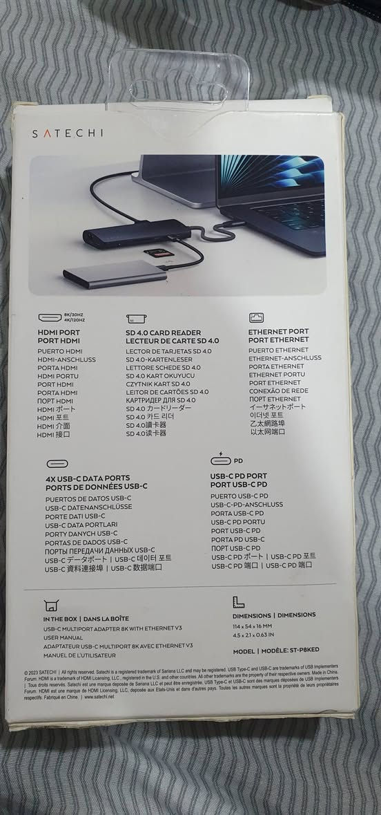 Satechi 8 in 1  v3 adapter
السعر 65 الف متوفر توصيل


**إذا كنت صاحب هذا الإعلان وتريد حذفه لأي سبب، رجاءا أرسل رسالة إلى الدعم الفني**