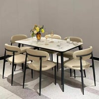 ميز طعام • مرمر بورسلين • كشنات جلد