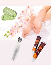 تشققات القدم • كريم مرطب • جوارب سيليكون