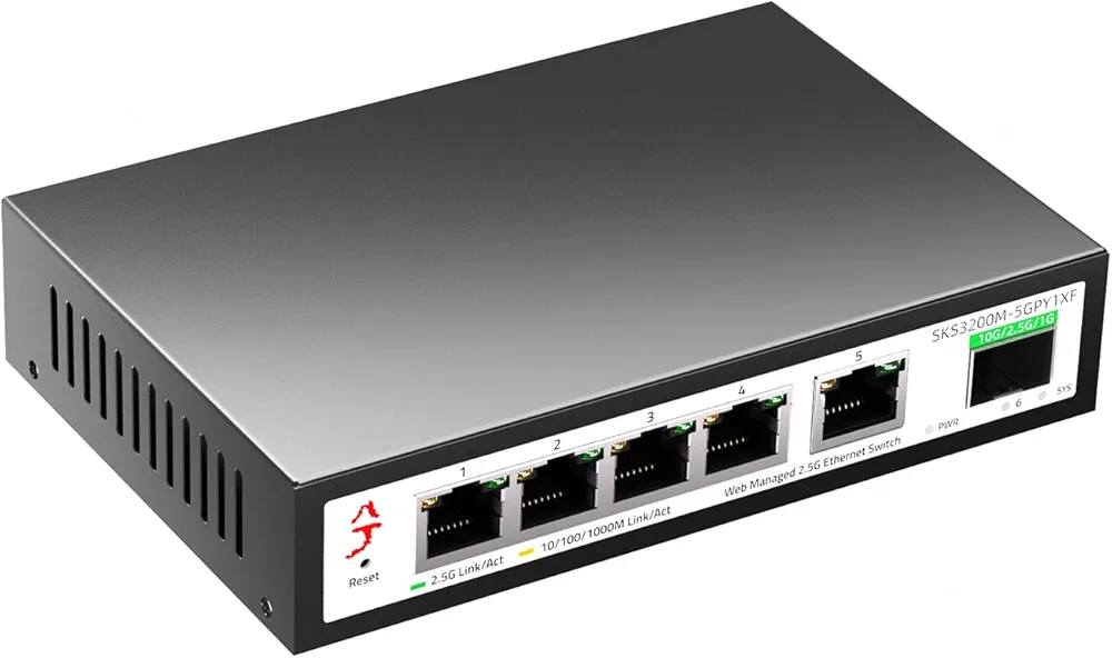 مفتاح إيثرنت مُدار عبر الويب بستة منافذ بسرعة 2.5 جيجابت مع وصلة صاعدة SFP+ بسرعة 10 جيجابت، ومفتاح شبكة بسرعة 2.5 جيجابت، وموزع إيثرنت، وخاصية التوصيل والتشغيل، وهيكل معدني، وإمكانية التثبيت على سطح المكتب أو الحائط.


**إذا كنت صاحب هذا الإعلان وتريد حذفه لأي سبب، رجاءا أرسل رسالة إلى الدعم الفني**
