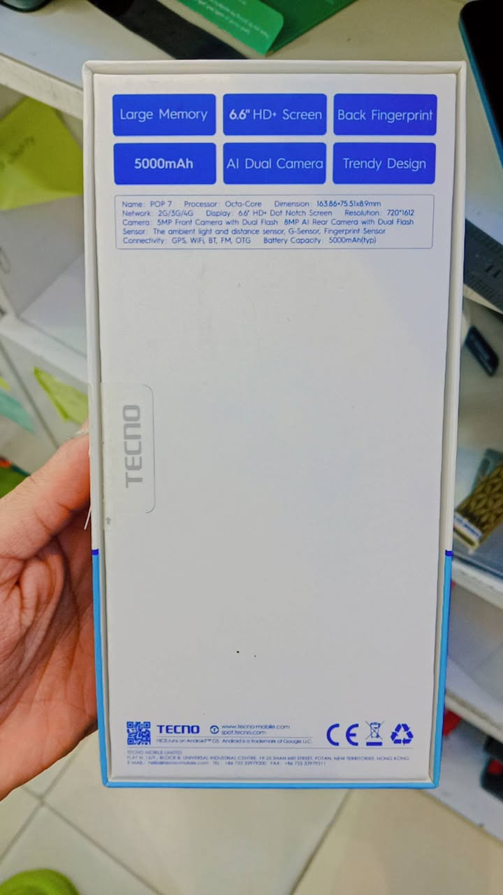 جهاز تكنو بوب ٧ جهاز نضيف وذاكرته ٦٤ وكارتونته ويا وهاي السماعة هم ويا جديدة ما مستخدمة اصلا رايده ب٧٥


**إذا كنت صاحب هذا الإعلان وتريد حذفه لأي سبب، رجاءا أرسل رسالة إلى الدعم الفني**