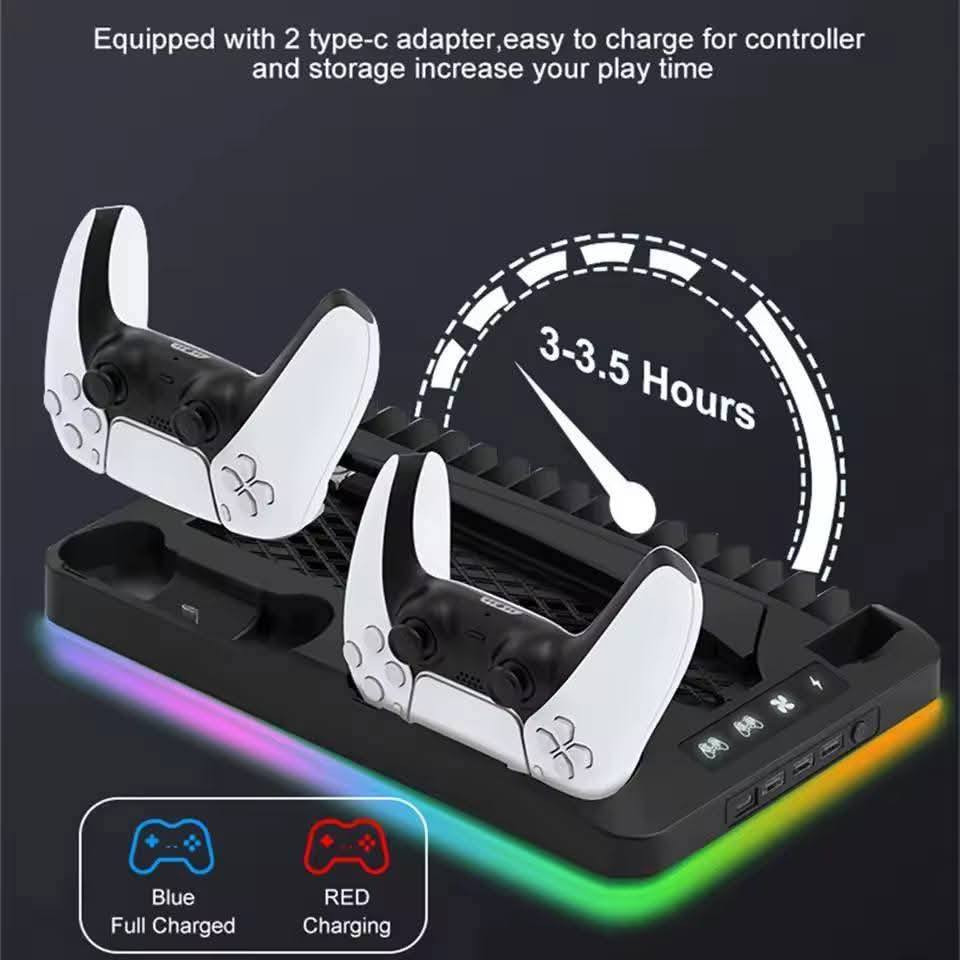 ستاند بلي 5 فات  من GAMINJA 🫡🔥

متوافق مع PS5 الفات والديجيتال ✅

مروحتين لتبريد البلي ✅

أضائه RGB ✅ 

مكان مخصص لشحن الجوستك عدد 2 ✅ 

ستاند هيدسيت ✅ 

مكان مخصص للأقراص عدد 10 ✅

مؤشر ليد لمعرفه الشحن الكامل ✅ 

3 منافذ USB ✅ 

زر للتحكم بسرعه المراوح والتشغيل والاطفاء ✅

السعر 20 الف فقط 🫡 🔥 

توصيل جميع محافظات العراق 5 الاف فقط 🚙 🚗 

للأستفسار والحجز التواصل واتساب 

***********

عنوان المركز : بغداد الحريه الثانيه شارع الحريه الثانيه قرب مكتبه الكراون مقابل صيدليه العنفوان مركز شمس للموبايل
