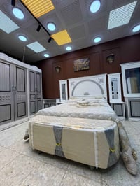 نجارة عراقية • ٨ قطع • سرير ٢٠٠x١٦٠