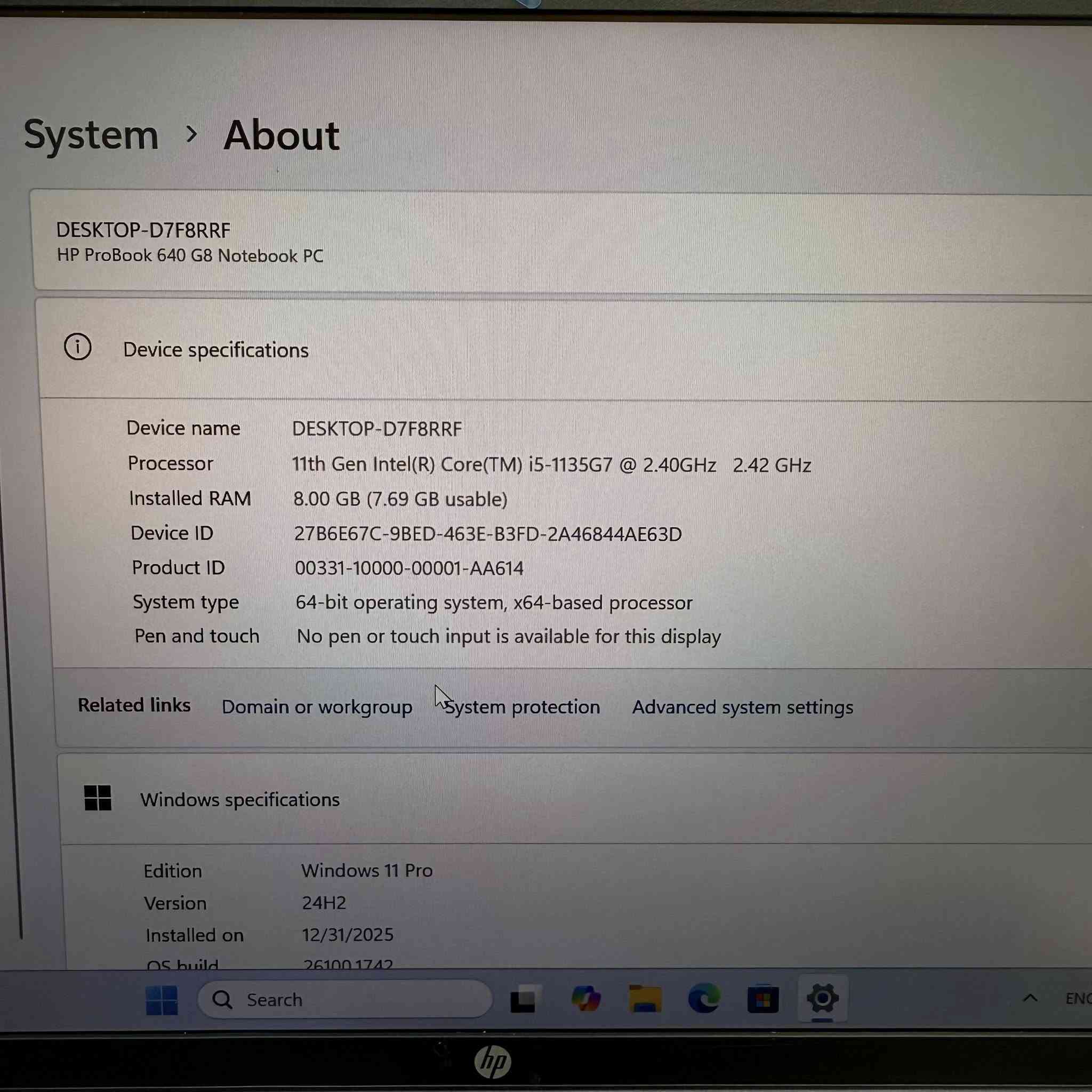 لابتوب HP للبيع
المواصفات
I5- 1135G7 2.40GHz
Ram 8GB DDR4
Hard 256GB SSD
الحجم 14.1 inch
السعر 475,000 الف
مكاني حله بابل بالمركز
للتواصل 
***********
