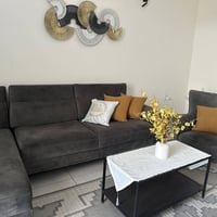 ركنة زاوية رصاصي • بحالة ممتازة • مع كرسي مفرد