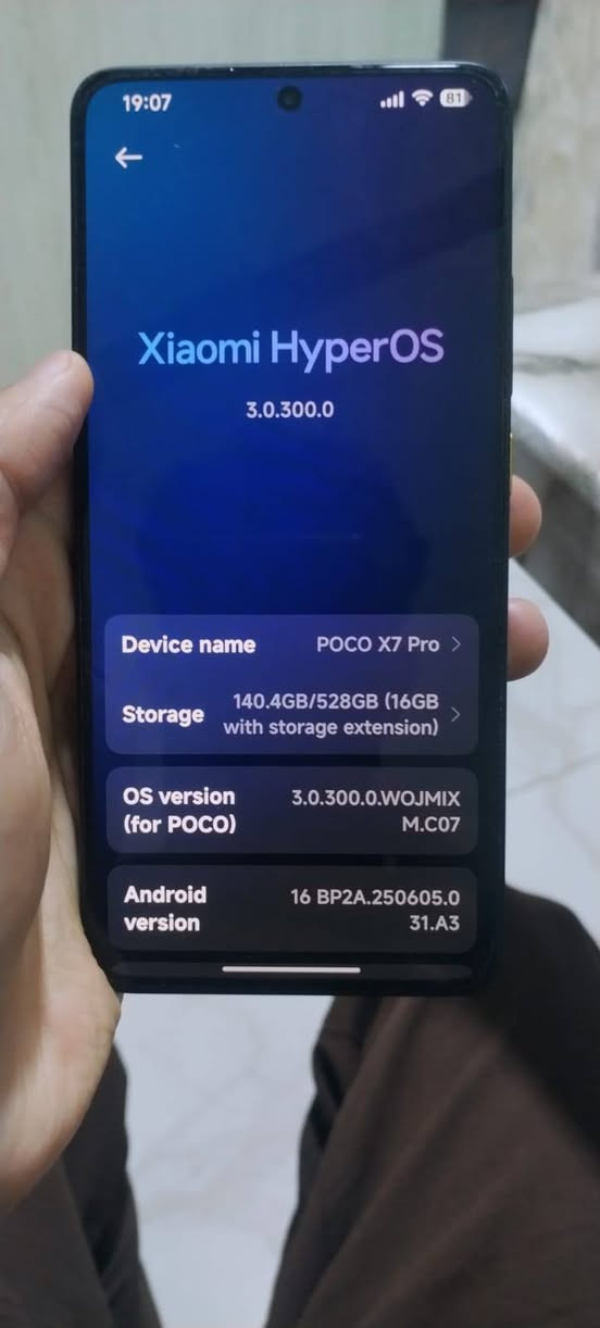Poco x7 pro
تخزين : 512 جيجا
رام 12
شاشة : AMOLED 120hz
المحتويات : شاحنة أصلية مع كرتونة و كفر أصلي مع ضمان 18 أشهر
بطارية : 99

الجهاز راقي وعظيم ما يحتاج اتكلم عنه، سعره 390قفل
مكاني البصرة


**إذا كنت صاحب هذا الإعلان وتريد حذفه لأي سبب، رجاءا أرسل رسالة إلى الدعم الفني**