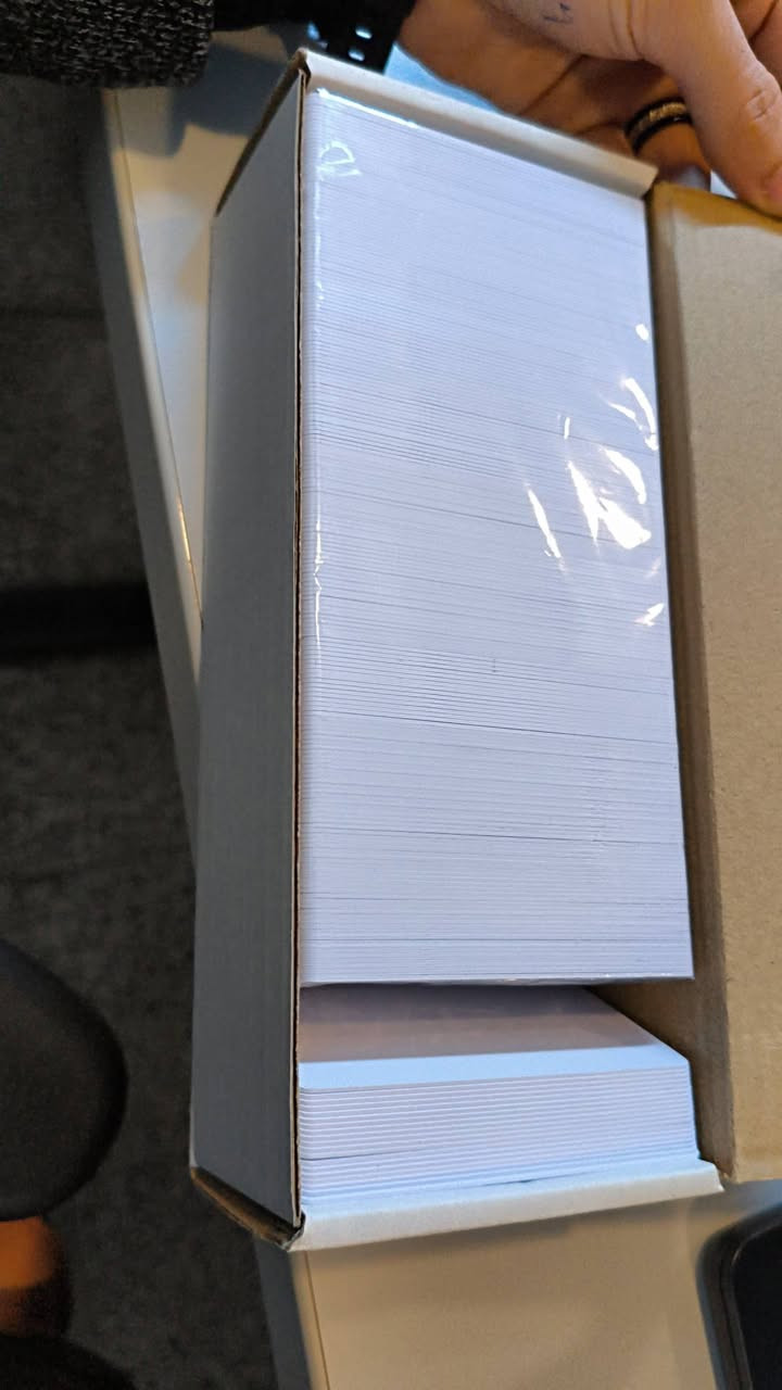 Inkjet NFC business card
190 pieces 
Price for the box 100,000
Erbil


**إذا كنت صاحب هذا الإعلان وتريد حذفه لأي سبب، رجاءا أرسل رسالة إلى الدعم الفني**