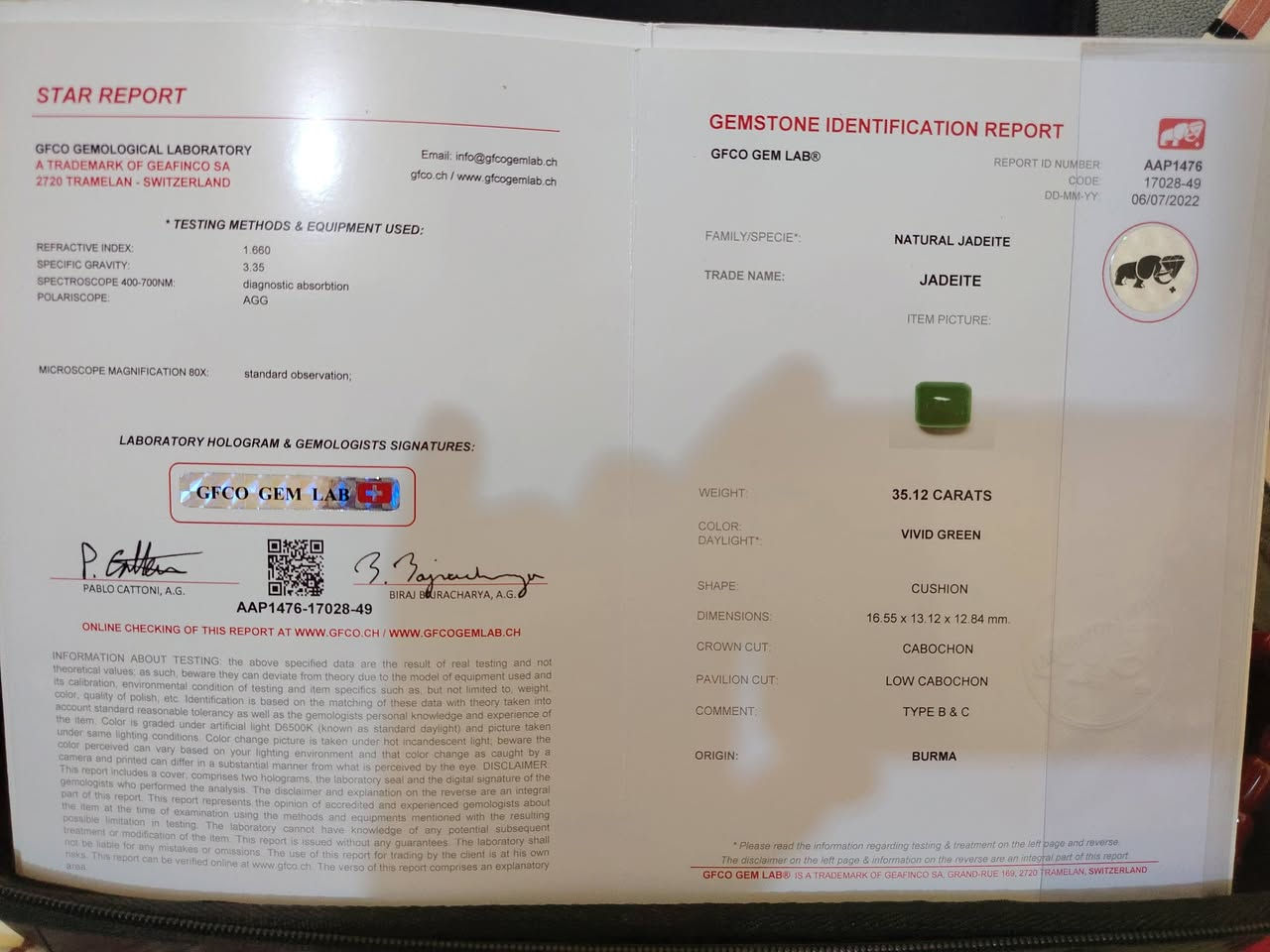 جاد بورمي شهادة منشأ عالميه صياغة البحرين قياس الخاتم ١٩_٢٠ توصيل لجميع محافظات العراق


**إذا كنت صاحب هذا الإعلان وتريد حذفه لأي سبب، رجاءا أرسل رسالة إلى الدعم الفني**