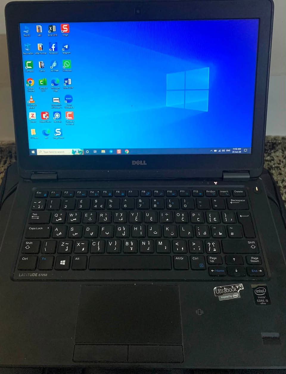 ‎لاپتۆپی🔷 Dell Latitude E7250 
‎بۆ فرۆشتن
‎لاپتۆپێکی خێرا، سووک و خاوێن بۆ کار و خوێندن بە نرخێکی زۆر گونجاوەو بەشەرت دەیفرۆشم.

‎تایبەتمەندییەکان:
‎ 🔷پڕۆسێسەر:Intel Core i5-5300U (5th Gen)
‎ ڕام:8GB
‎ هارد:128GB mSATA SSD (زۆر خێرا)
‎ شاشە:12.5 ئینچ
‎ سیستەم:Windows 10 Pro
‎پاتریەکەی زۆر نایابە و بەرگەی ٥ سەعات کارکردن دەگرێت.
‎بۆ پەیوەندی:***********
‎نرخ: 150,000
