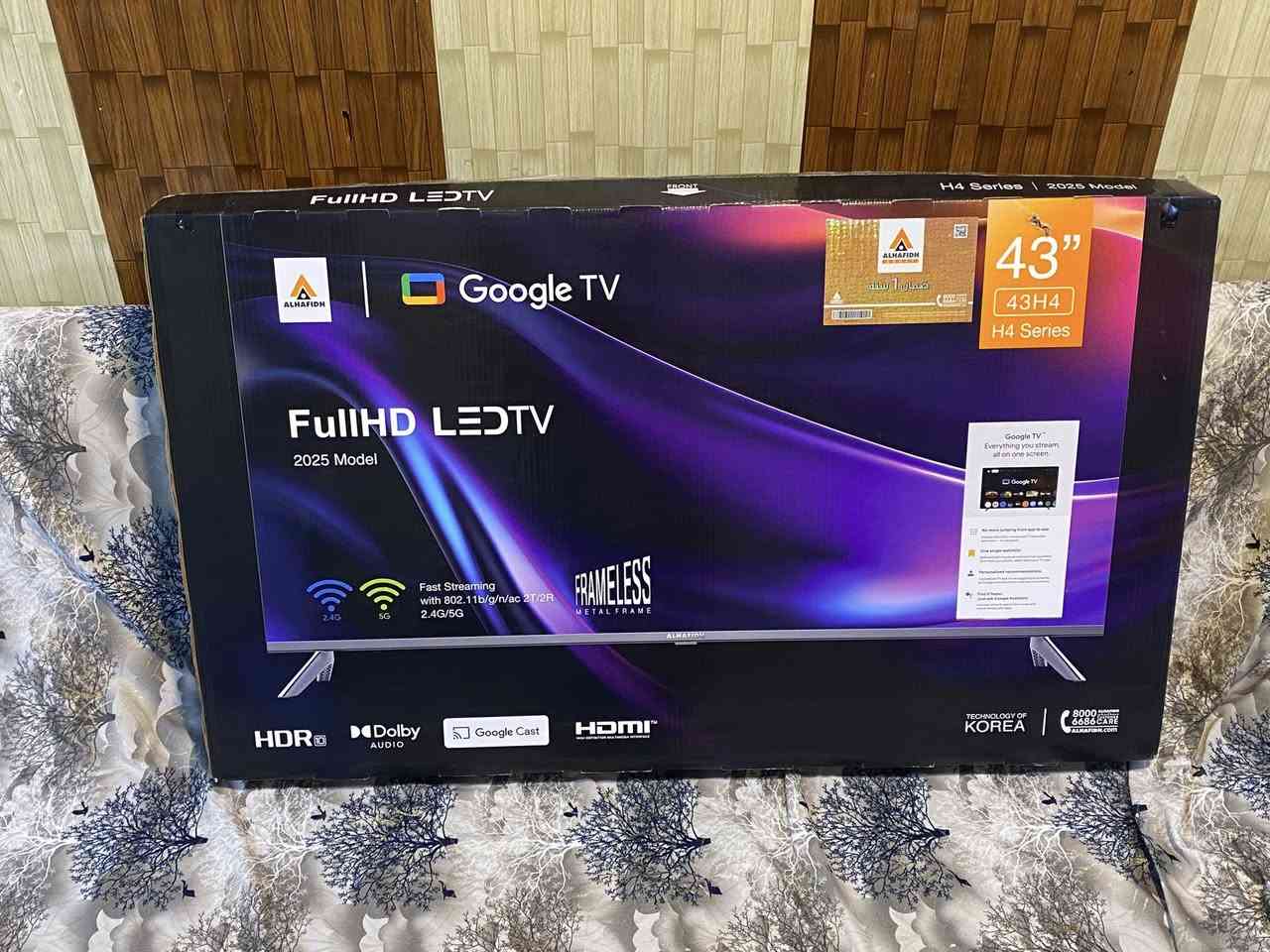 شاشة Google TV ذكية – تجربة ترفيه متكاملة ✨
شاشة الحافظ
📺 الحجم: 43 بوصة
🔹 الدقة: Full HD
🔹 النظام: Google TV
🔹 الموديل: 2025 – H4 Series
🔹 التصميم: بدون إطار (Frameless) – إطار معدني أنيق

🎬 مميزات قوية:
✅ صورة واضحة وألوان غنية
✅ دعم HDR لتجربة مشاهدة أفضل
✅ صوت Dolby Audio نقي
✅ Google Cast لعرض الجوال على الشاشة
✅ اتصال سريع Wi-Fi 2.4G / 5G
✅ منافذ HDMI متعددة

🎯 مثالية للأفلام، المسلسلات، القنوات والتطبيقات
🎮 مناسبة للألعاب والبث المباشر

📦 منتج جديد – كرتون أصلي

السعر 230 وبيه مجال بسيط

📲 للتواصل والاستفسار: (***********)
