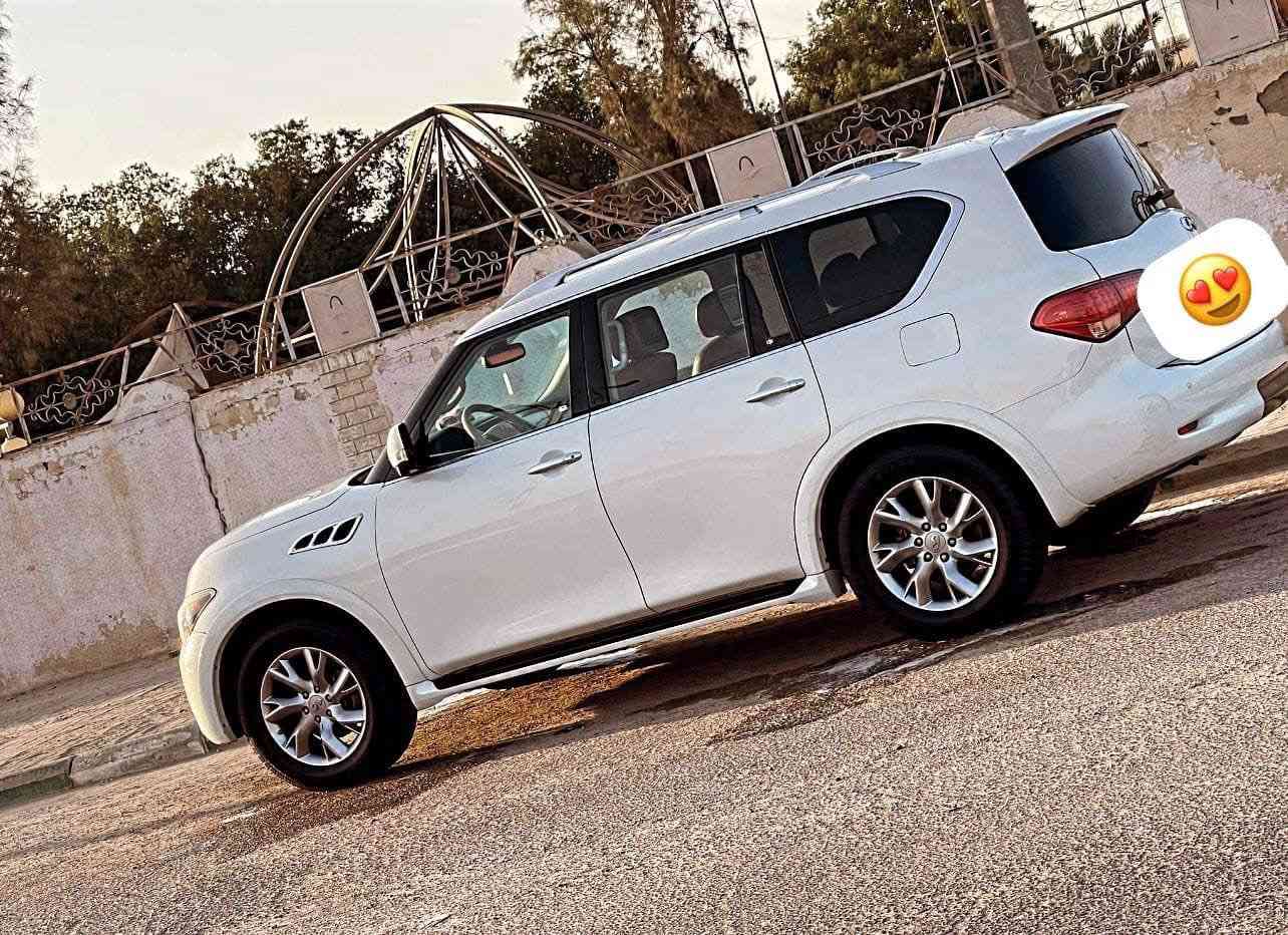 السلام عليكم للبيع او مراوس ***********
إنفنتي QX56 موديل2012 

محرك 8 سلندر (المرغوب)

فل مواصفات – أعلى فئة

المسافة المقطوعة: 65 ألف ميل

السيارة كفالة عام

كير ومكينة حدادية

كهربائيات كاملة بشرط

سيارة نظافة عالية جداً

المواصفات التفصيلية:

بصمة

فتحة سقف (سلايد)

كشنات جلد

كشن السائق والراكب كهرباء

تبريد وتدفئة كشنات

نظام صوتي

شاشات عدد 3

كاميرات 360 درجة

دبل إكسل 4X4

حساسات أمامية وخلفية

مرايا كهربائية + أوتو قابلة + ترحيب

تحكم ستيرن

صندوق كهربائي شفط

مانع انزلاق

مانع انحدار

7 ركاب

إضاءة LED وزينون عالي

لايتات كهربائية

داشبول ليزري

مراية داخلية عاكسة

منفذ 220 فولت

تبريد خلفي 

3 قطع تبريد مركزي

نظام قيادة

سترين كهربائي

نيكل كامل بلادي

جنوط بلاك حجم كبير

كشنات خزن

الإضافات:

أغراض الشركة والسبير كتلوك كاملة موجودة

موقع السيارة:

بابل (الحله) سعر 200 وبيها مجال

للاستفسار:

***********
