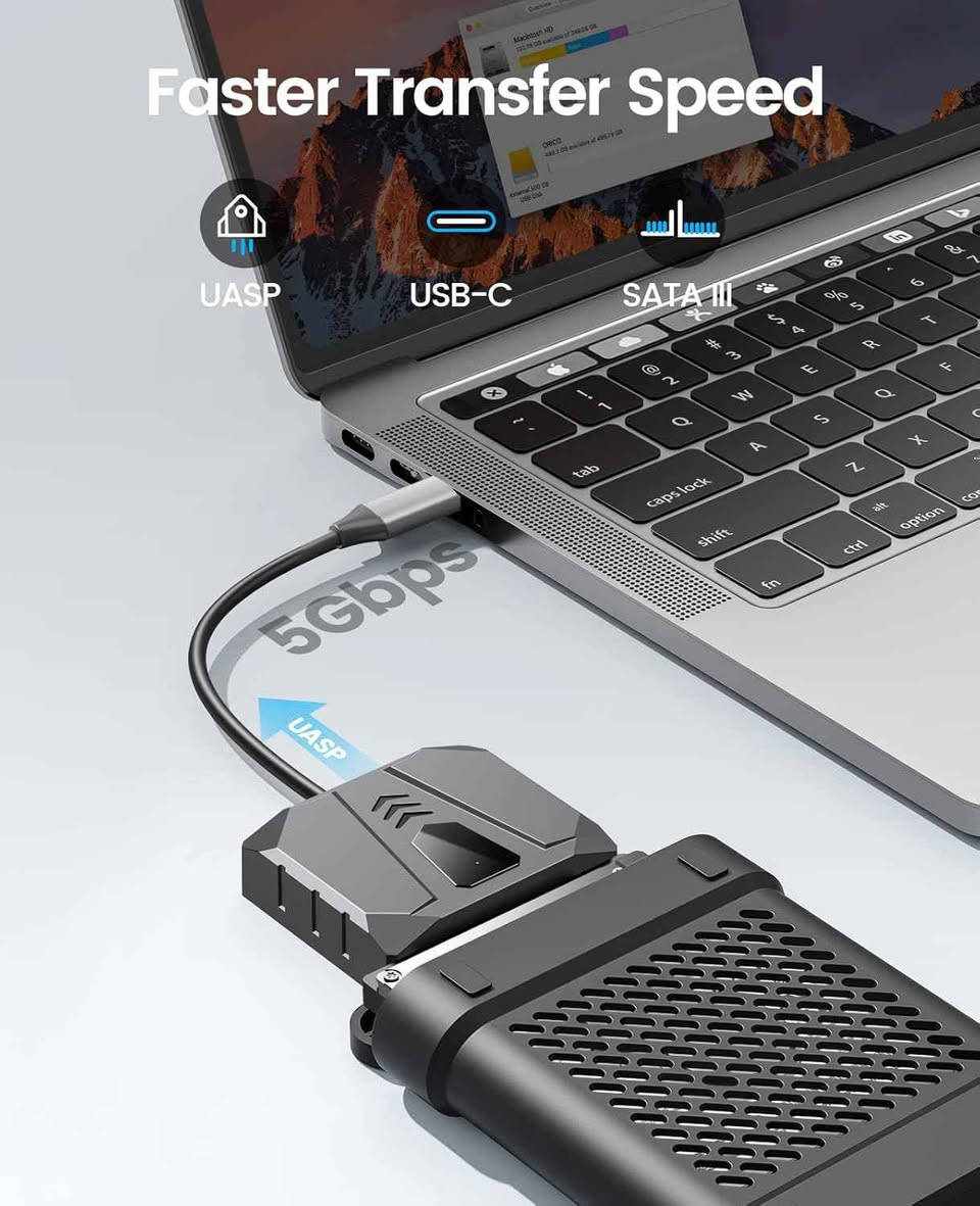 ORICO 2.5 بوصة SATA إلى USB C، محول قرص صلب لنقل البياناتORICO SATA to USB C Cable, Hard Drive Adapter Converter for 2.5 Inch SSD & HDD Data Transfer
Brand ORICO
الأجهزة المتوافقة كمبيوتر محمول، كمبيوتر شخصي، راوتر، تلفزيون، إكس بوكس
نوع الموصل USB 3.0، USB من النوع C
أبعاد السلعة الطول×العرض×الارتفاع 18,5 x 11 x 3,2 سم
العلامة التجارية أوريكو
نوع اللمسة النهائية الكروم
عن هذه السلعة
【مخرج عالي السرعة 5 جيجابت في الثانية】: يدعم محول SATA إلى USB-C نقل البيانات بسرعة فائقة تصل إلى 5 جيجابت في الثانية، ولكن يمكنك تجربة سرعات نقل أسرع بنسبة تصل إلى 70% من USB 3.0 التقليدي عند توصيله بجهاز كمبيوتر يدعم أيضًا UASP
【وصول سريع إلى قرص SSD أو HDD من نوع SATA】: يُظهر مؤشر LED حالة الطاقة والنشاط، مما يُمكّنك من الوصول السريع إلى قرص SSD أو HDD من نوع SATA بحجم 2.5 بوصة دون الحاجة إلى ملحقات إضافية. يمكنك توصيله بمحرك أقراص خارجي لإضافة مساحة تخزين، وإجراء نسخ احتياطية
Connector Type USB
Cable Type USB
Compatible Devices Laptop, PC, Router, Television, Xbox
Special Feature High Speed
About this item
¡¾5Gbps High Speed Output¡¿: The SATA to USB-C adapter supports super speed data transfer up to 5Gbps, but you can experience transfer speeds up to 70% faster than conventional USB 3.0 when connected to a computer that also supports UASP
¡¾Quickly Access a SATA SSD or HDD¡¿: LED indicator light shows Power and activity status which this USB C to SATA adapter enables you to quickly access your 2.5'' SATA SSD or HDD with no additional accessories required.You can connect to an external drive to add storage, perform backups, create disk images and transfer content to your laptop
¡¾Diversity of choice¡¿: With three cable lengths, you can choose 30cm, 50cm or 100cm according to your needs.£»Portable SATA adapter cable connects a 2.5" SATA I/II/III SSD or HDD to the USB Type C port on a computer with Windows, Mac, or Chrome OS;
¡¾Slim and Portable¡¿: The hard drive USB C adapter designed as portable as possible and tucks easily into the pocket of your laptop bag, you can use it anywhere with no external power required ( 61*59*16.5 MM)
¡¾Remind¡¿: Can not available for 3.5¡± hard drive. Not compatible with ATA(IDE), MSATA, and M.2 interfaces. Please confirm your hard drive type before purchase بغداد, العراق


**إذا كنت صاحب هذا الإعلان وتريد حذفه لأي سبب، رجاءا أرسل رسالة إلى الدعم الفني**