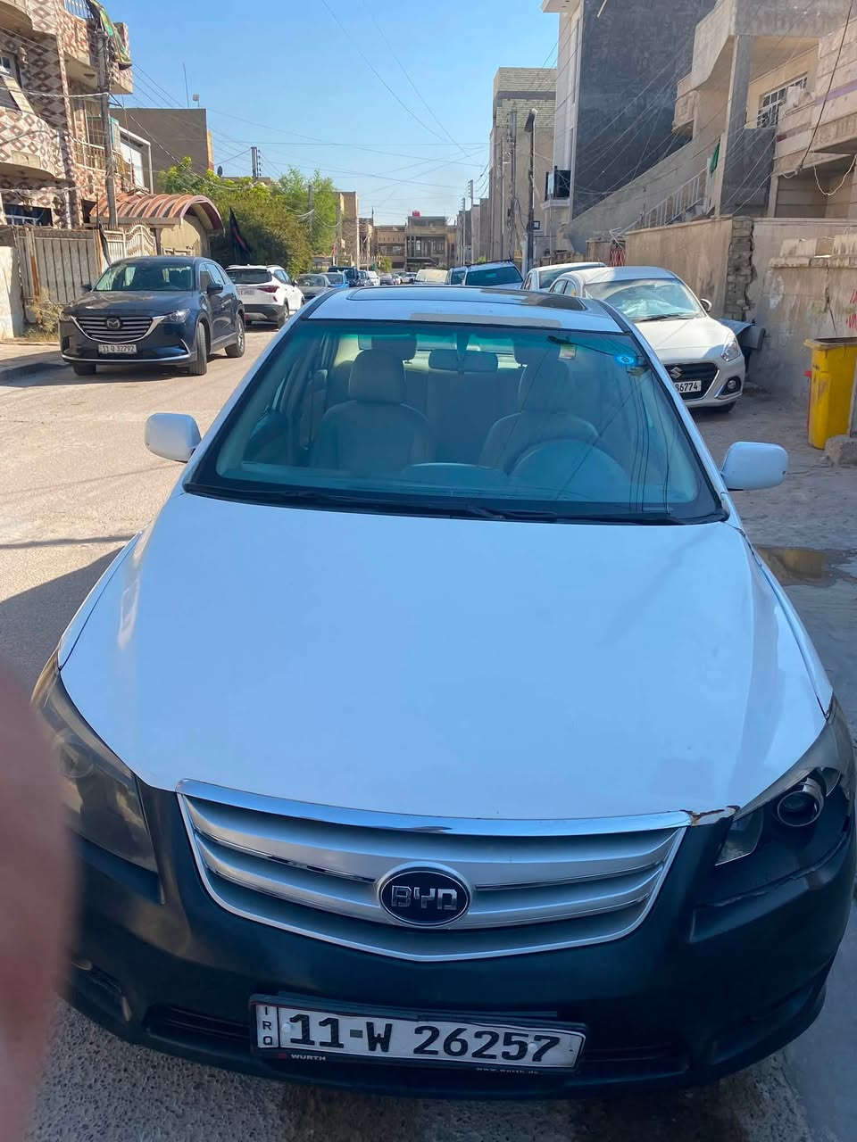 السلام عليكم BYD 2014 للبيع
السيارة بيها نقوصات بسيطة گير ومكينه كورلا نحلة فتحة سقف ومري كهرباء وتبريد شغال صدر امامي نص عمر والخلفي جديد  وهذا سونار السيارة كدامكم قبل ما اخذها واني سويت بيها حادث امامي سنويه باسمي تحويل ثاني يوم السيارة مكانها بغداد تفاصيل اكثر واستفسار ؏ الرقم ***********

