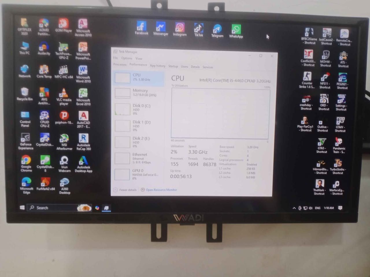 السلام وعليكم 
للبيع كمبيوتر من شركة DELL نظافة 95%
     
    ((( التجميعة من الجيل الرابع )))

   الى اصحاب العمل المكتبي و الدراسي 
     و الى اصاحب الكيمنك و المونتاج 
     و الى اصحاب المشاريع الهندسية 

      (( السعر 225 الف و بي مجال ))

(( مكاني محافظة البصرة منطقة الحيانية ))

             (( توصيل ما عندي ))

المواصفات /

CPU : Core i5 (TM) 4460 3.20 GHz

RAM : 16 GB DDR3 2×8 1866 MHz

GPU : NVIDIA GeForce GT 730 4GB

الذاكرة التخزينية :- 
HDD 500 GB + HDD 500 GB + HDD 500 GB

مجهز بنظام Windows 10 pro
اخر اصدار 25H2
+ تفعيل النظام ( تفعيل رسمي )
 ملاحظة / التجميعة كاملة من دون اي نقص 
و مجهزة بمكتبة خاصة بالبرامج و مكتبة اخرى للالعاب

الملحقات /

1 _ شاشة اصلية من شركة WADI بحجم 24 بوصة
  FULL HD 60 HZ  نظافة 90%

2_ UPS حجم 850 مستخدم جدا قليل نظافة 90%
3_  كيبورد كيمنك RGB 
4_ موس كيمنك RGB 
5_ سماعة كيمنك RGB
6_ باد موس كيمنك 
7_ اصبع واي فاي 

+ كيبل التشغيل و كيبل نقل الصورة 

               (( السعر 225 الف و بي مجال ))

للاستفسار / 
اتصل على ***********
او راسلني خاص 
((مكاني محافظة البصرة منطقة الحيانية )) البصرة, العراق
