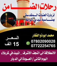 النجف الاشرف • تبديل الراية • الاحد بالليل