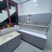 كاونتر مترين • سنك متر و20 • خشب MDF