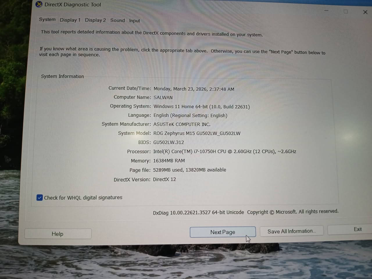 السلام عليكم
لابتوب اسوس روج بخلل بسيط يكون قاعده الي يكعد الباتري مشلوعه ابيع على وضعها السعر ٧٥٠ الف وبيها مجال بسيط العنوان بغداد للاتصال *********** واتساب يكون الرد اسرع 
الموصفات 
Ram 16 3200 
M.2 250 
Cup i7 10 H
Vga RTX 2070 8g يعتبر سوبر 
Lcd 1080 240 h
