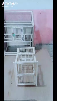 قفص خشبي • جرارة تنظيف • 50×45×30سم