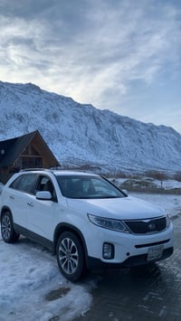 سورنتو 2014 رقم سليمانيه الجديد هزه وسنويه قبل شهر 7 راكب  3 قطع تبريد...