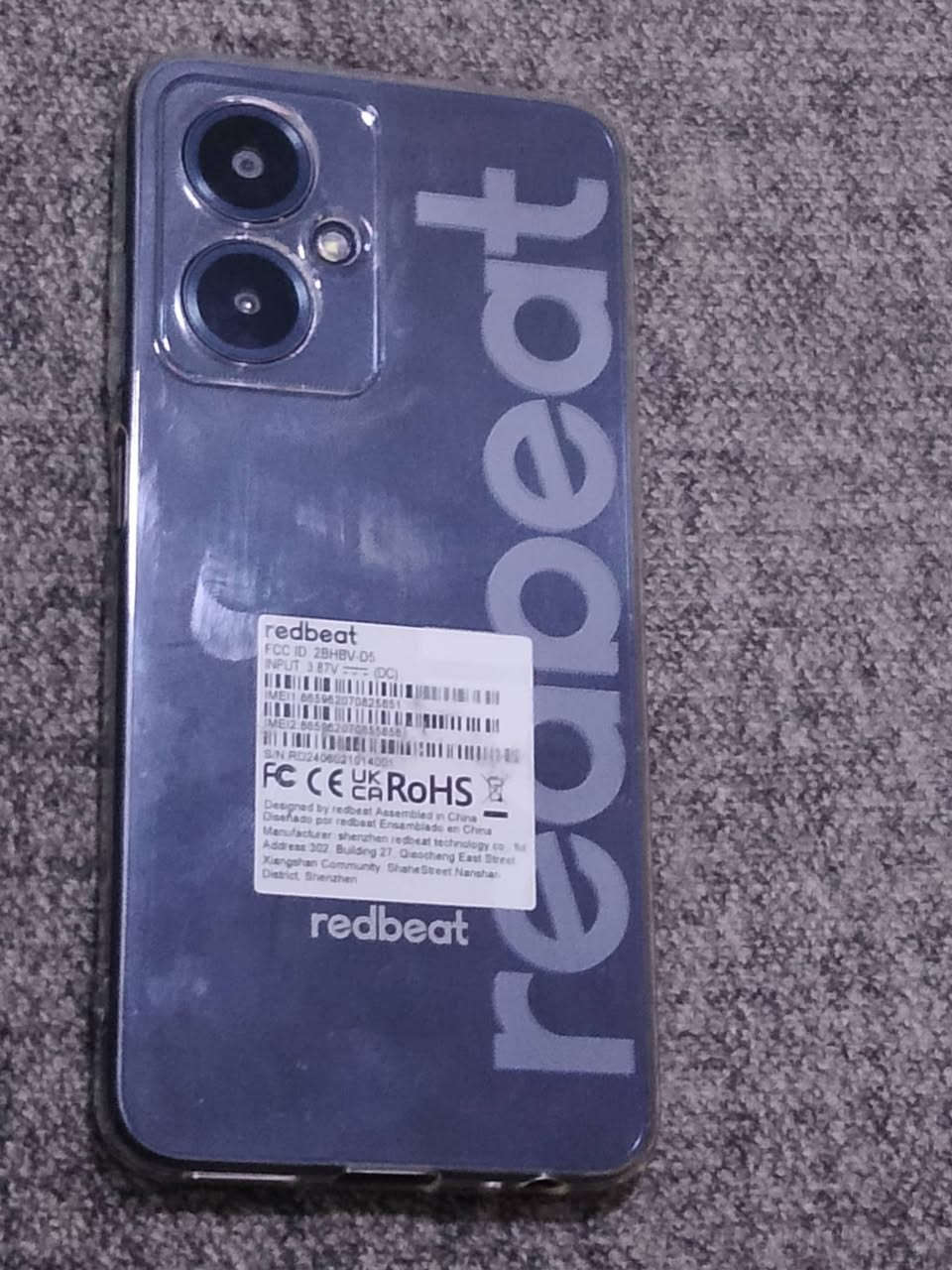 السلام عليكم .....
موبايل بهذا الشكل من شركة redbeat 
 اسم الموديل.. redbeat D5  موبايل اخو الجديد نظيف جدا مع ملحقاته 
كارتون+ كيبل شاحن تايب سي +حافظه 
اصدار اندرويد 14
ذاكرة 128
رام 3 + 6 يعني 9
سعره 75 الف نهايته 
مكاني بعقوبة التحرير


**إذا كنت صاحب هذا الإعلان وتريد حذفه لأي سبب، رجاءا أرسل رسالة إلى الدعم الفني**