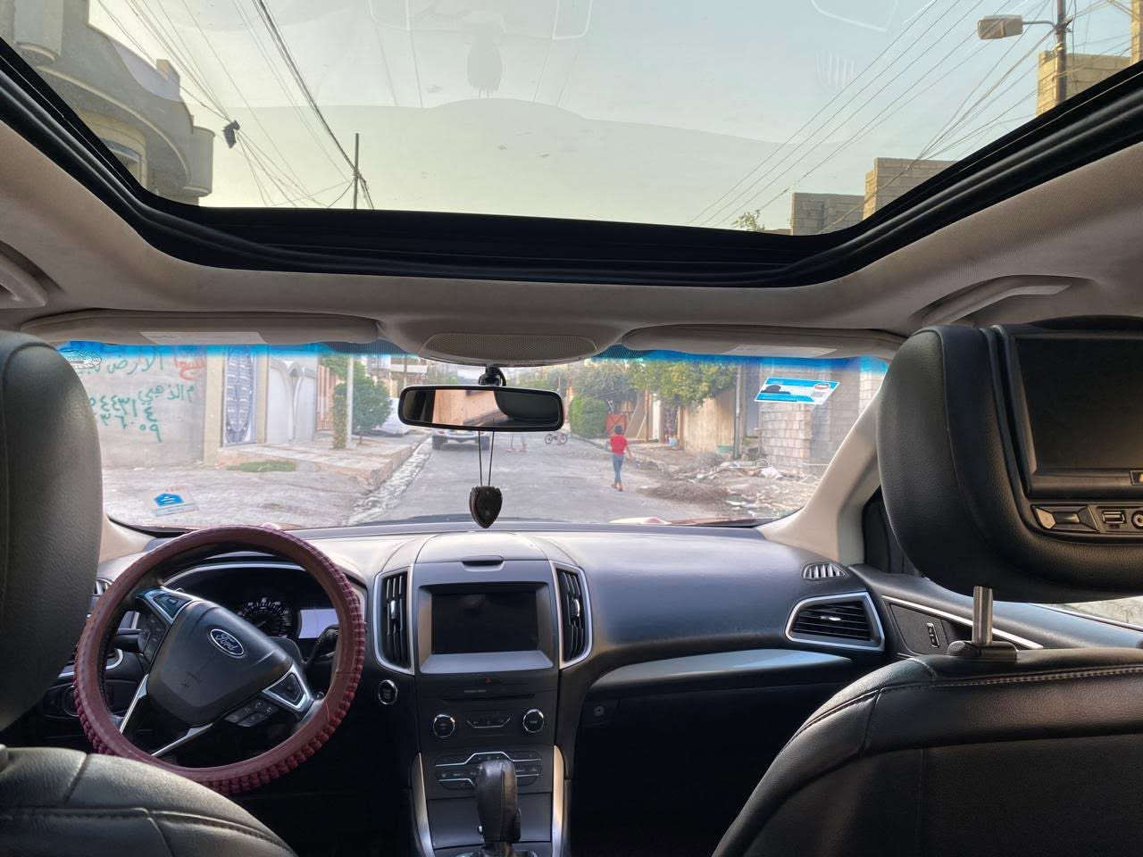 فورد ايدج 2017 فئة SEL 1\1
Ford Edge
 السيارة نظيفة ومبولشه جديد
طخم تايه جديد باتري جديد مكينه جديده
 المواصفات 

* محرك 4 سلندر 2000 توربو Ecoboost نشط وقوة المحرك 280 حصان 
مبدل قصة جديد
* كير 6 نمرة اوتو + عادي
+ اسبورت Sport 
* نظام الاقتصادي Economy
* بانوراما حجم كبير 48 انج 
* شاشة ايباد لمس 
* كاميرا خلفية Hd دواره
* رادارات جانبية نقطة عمياء 
* ويل حجم 18 مع تايرات جديدة
* مانع انزلاق
* مانع انحدار 
* كشنات جلد 
* شاشات خلفية عدد2
* اتو استوب Auto Stop
* بصمة تشغيل + 4 ابواب بصمة 
* توقف ذاتي اثناء الصعود 
* تدفئة كشنات 3درجات
* قطعتين تبريد خلفي امامي 
والامامي منفصل ومتصل (تزامن )
* تشغيل عن بعد 
* شاحن موبايل 
* اواكس 
* يو اس بي USP
* مخرج كهرباء عدد 4
* كروز سرعة + تحكمات ستيرن فول + شفتات
* تبريد ديلل 
* نظام الملاحة GBS
*بلوتوث 
* اشارات مرايا 
* كشافات امامي
اصلي عالي وناصي Auto يعمل عند الظلام 
* سيدي DVD
* باسوورد ( كود ) لفتح الباب شغال 
* براجكتور امامي 
* نظام الدفع الرباعيAWD
يعمل AutoAntlegn 
* الجامات الاربعة تنزل
بالبصمة عن بعد 
* سايد بريك دكمة 
* ويل كب 
* نظام wifi و 4g
* كشنات كهرب 
* شاشة عطلات
* التحكم في الانارة الداخلية 
والدشبول 
* مانع انزلاق 
* حساس تايرات
* وبعد مواصفات 
* حساسات دعامية
*رسالة ترحيب 
* الضرر صبغ ثلاث قطع  جاملغين الاماميه والبوند 
بدون دواخل بدون بدنة بدون 
شاصي بدون بطانة  
مع شبر من ابواب الكدام
السعر 128 $
التواصل ***********
