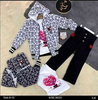 طقم وسط بنات • جينز بوي كات • مقاسات ٦-٨-١٠-١٢