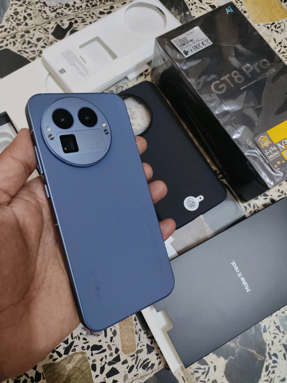 ريلمي gt 8 pro لون ازرق نسخة عالمية ذاكرة 512 شرط الملحقات والكفر  ممستخدمة حال الوكالة للبيع السعر مليون و175 مجال بسيط عنواني بغداد اي استفسار عالرقم *********** ماعندي توصيل