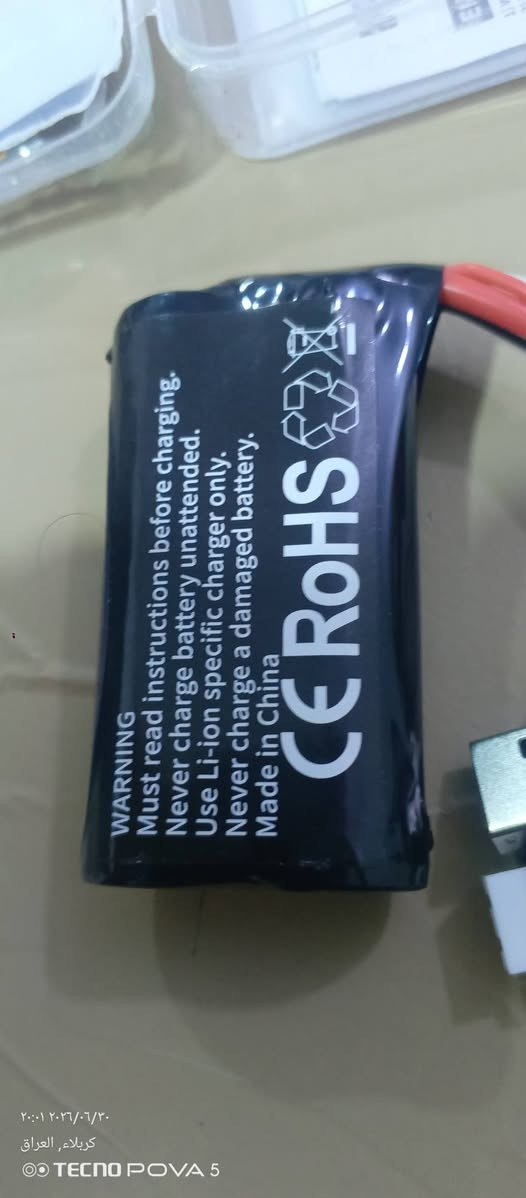 بطاريه مع شاحنه
model:xy30152t
3000 mAh
7.4v
15c
22.2wh


**إذا كنت صاحب هذا الإعلان وتريد حذفه لأي سبب، رجاءا أرسل رسالة إلى الدعم الفني**