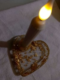 ريزن • شكل قلب • لمعة ذهبية