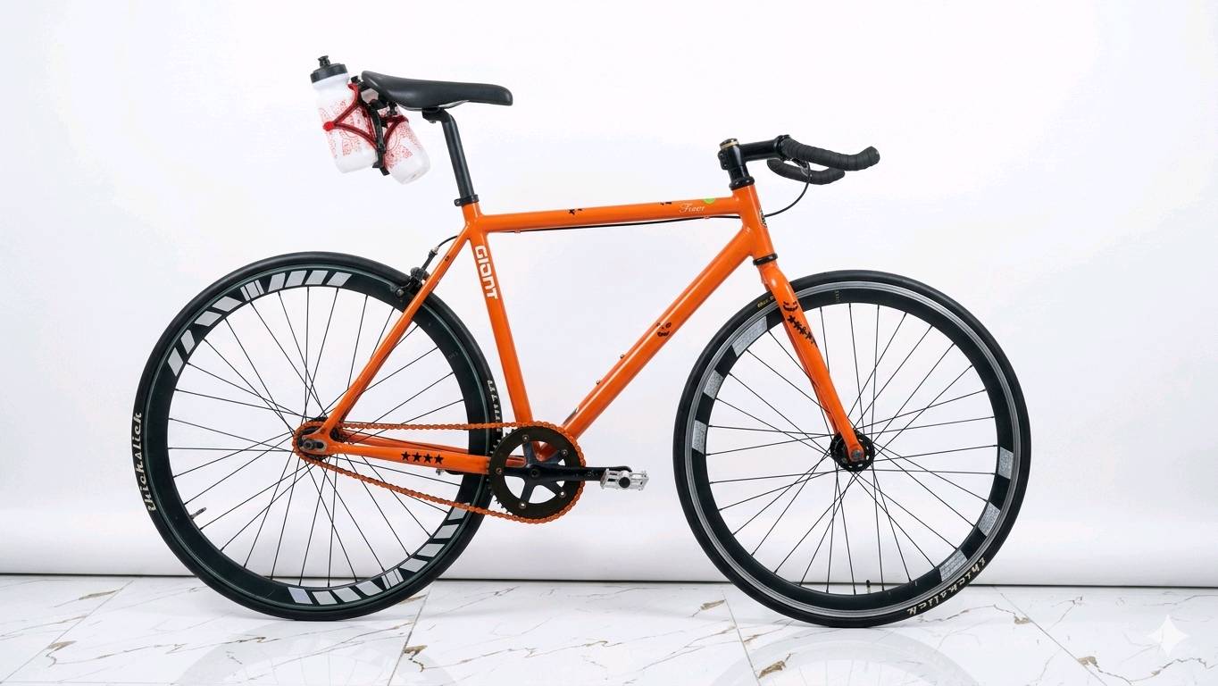 دراجة GIANT مميزة للبيع - حالة ممتازة
​لعشاق التميز والسرعة، دراجة من البراند العالمي Giant Fixed Gear
​الماركة: جينت (Giant) .
​الحجم: المقاس المكتوب على الهيكل هو M .
​الهيكل : مصنوع من الألمنيوم خفيف الوزن
​اللون: برتقالي 
​الزنجيل : معدل بلون برتقالي متناسق تماماً مع لون الهيكل.
​نظام التروس: سنكل سبيد (Single Speed) 
مكاني بغداد 
السعر 250 وبيها مجال انشاء الله