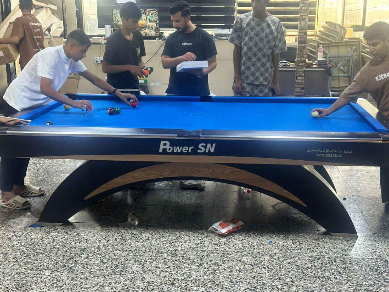 توفرت وجبه جديده من البليارد  بانواع مختلفه 
معا الضمان ولملحقات الضافيه 
يتوفر مستلزمات  بليارد 🎱  بجميع انواعه 
للبيع وشراء المستعمل ولجديد 
كادر خاص لتنصيب ول صيانة 
وكيد معا الضمان الستفسار خاص الوتساب ***********
