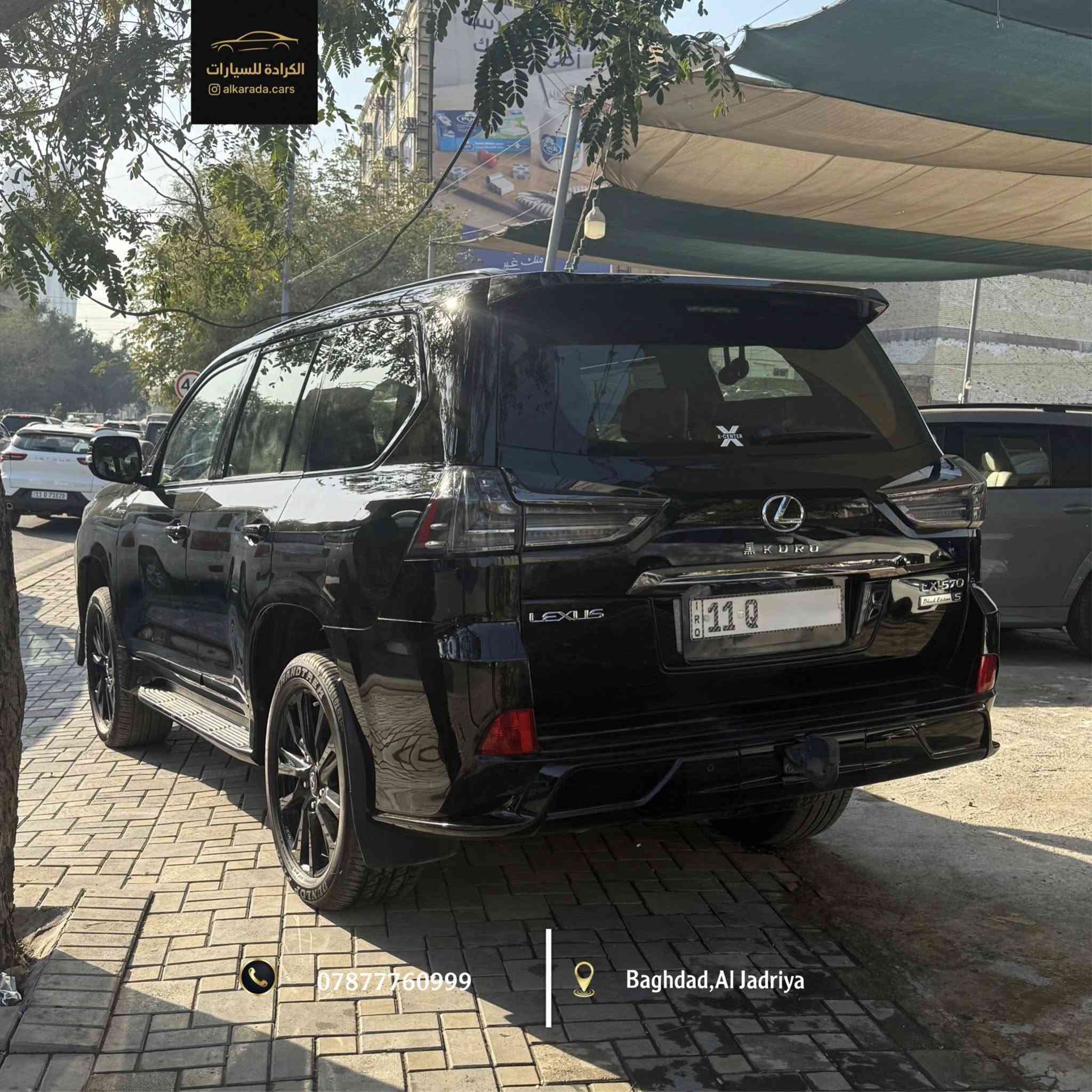 النوع:[ LX570 KURO] 
_ الموديل: [2019]
_ الكيلومتر: [ 28,000km] مشي حقيقي
_ [خليجية مكفولة بدون اي ضرر مغلفة من زيرو ]
_ الموقع: بغداد – الجادرية 
_ للاستفسار: ***********⁩
