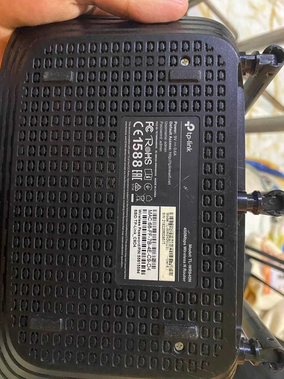 راوترين للبيع الاول شركة Mercusys MR50G ست انتينات ونت5g نضيف وجديد مابي اي خلل سعره 40 وبي مجال 

الراوتر الثاني شركة TP-Link TL-WR940N تلث انتينات نضيف ومابي اي خلل سعره٢٠ وبي مجال


**إذا كنت صاحب هذا الإعلان وتريد حذفه لأي سبب، رجاءا أرسل رسالة إلى الدعم الفني**