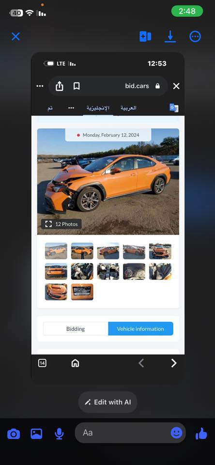 السلام عليكم
سوبارو wrx موديل 2022
ماشيه 28 الف كم 
محرك 2500 توربو 
مكاني حي الجامعة 
السعر 158

***********
