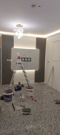 تم انجاز بعض العمل المنوع ارجو ان ينال اعجبكم ديكور بلازمه بديل الرخام...