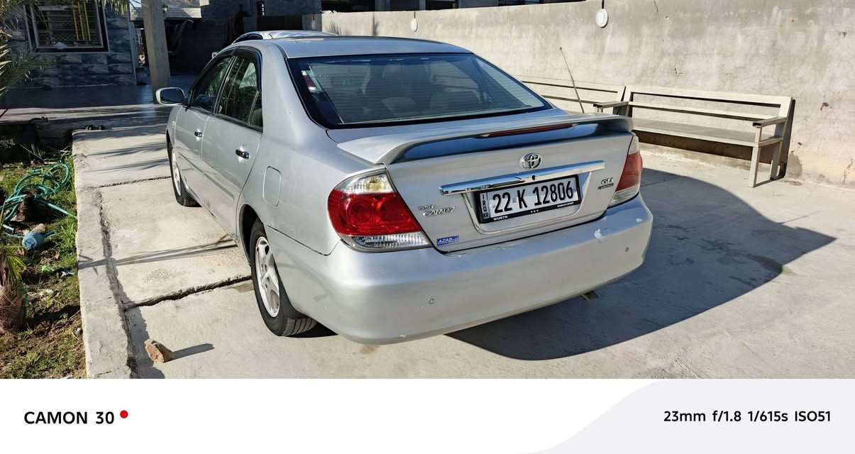 السلام عليكم كامري موديل 2006خليجي محرك 4سلندر فتحه  مكفوله كيرمحرك اكسل تبريد تخم تايرجديدصدرجديدخيرمن الله السياره كفاله عامه مكان السياره صلااح الدين بلد***********
