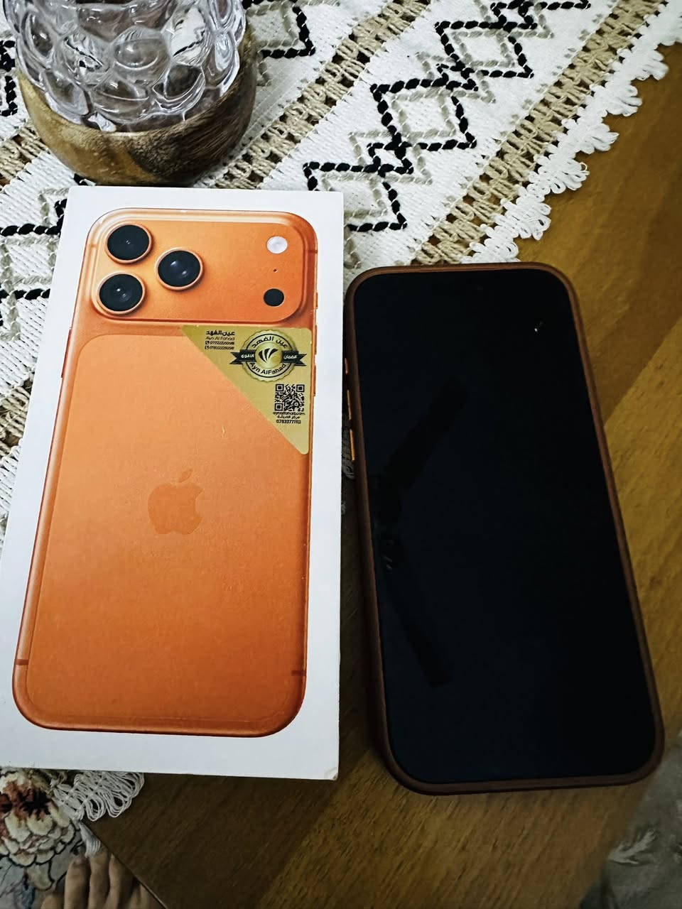 ايفون 17ابرو ماكس بطاريته 100مستخدم شهر ظمانه سنه بي عدسات اصلي كفر نسخت الشرق اوسط او مراوس بلون ابيض او مراوس 16مكاني بغداد شارع فلسطين 
***********
