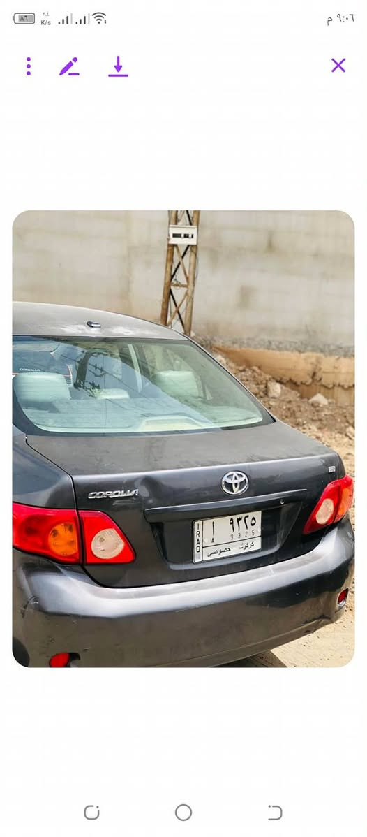 السلام عليكم كورلا موديل 9
أمريكي محرك 18شرط كير شرط 
تبريد تدفئة شرط تخم تاير صدر تايرات حيل زينه والباقي شوف العين شرط التحويل السياره بيها طخه بصفحه السائق ومرشوشه حزام بدون دواخل وشاصي شرط السعر 90 وبي مجال مكاني الزويه ترهم مراوس بمكصوص والفرق نقد وترهم مقدمه والباقي قصط
***********
