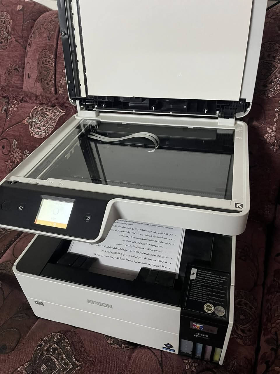 طابعه ايبسون 5150 حقن خارجي وايفاي شاشه ملونه فيدر استنساخ وجهين تلقائي سحب الملازم وجهين تلقائي فيدر لسحب لملازم طباعه من الموبايل وجهين تلقائي بدون قلب الورقه تحتوي على منفذين ورق الاول خاص بطباعه الصور والثاني للاستنساخ الطابعه نضيفه والتيست كدامكم سعرها 350الف عنوان الموصل ***********
