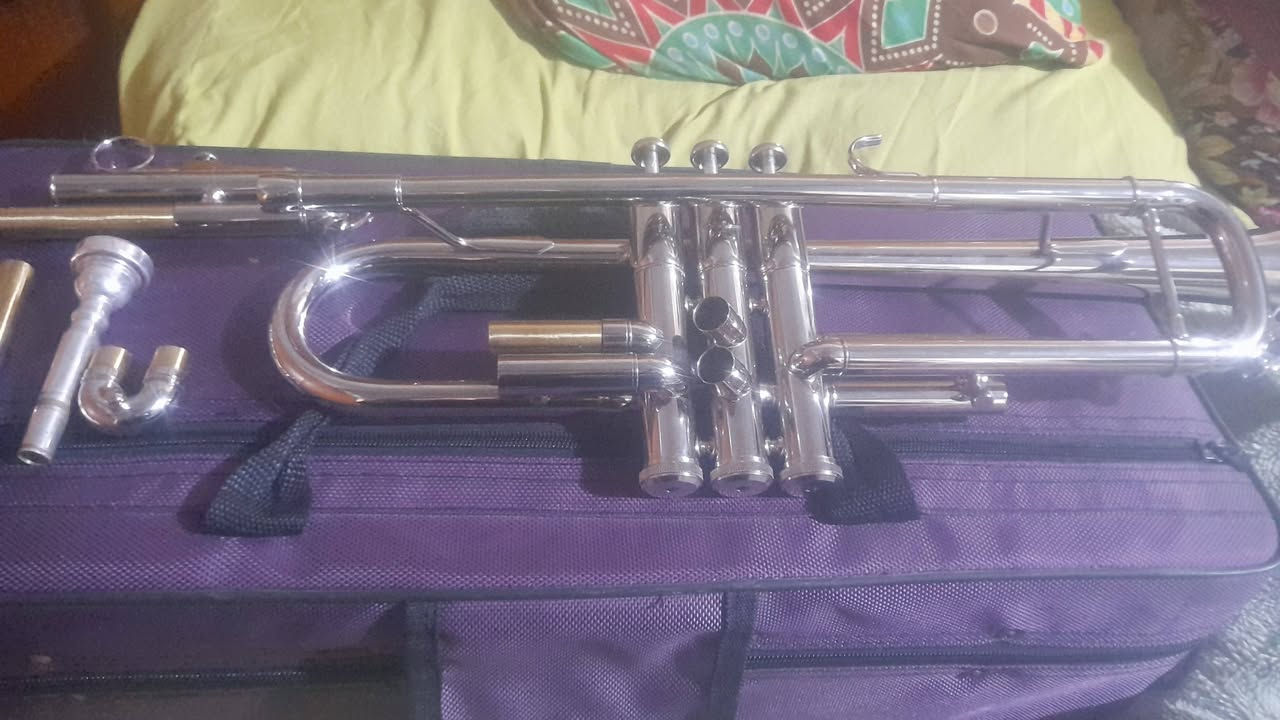 السلام عليكم ترامبيت الون فضي السعر ١٢٥ جديده صوت مفتوح ***********
