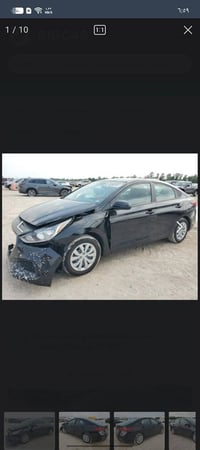 اكسنت امريكي للبيع موديل 2022 لون أسود رقم بابل بيها حادث بس بارد بدون...