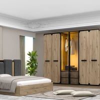 فيروزه ٥ قطع • سرير ١٨٠×٢٠٠ • كنتور ٢٢٠سم