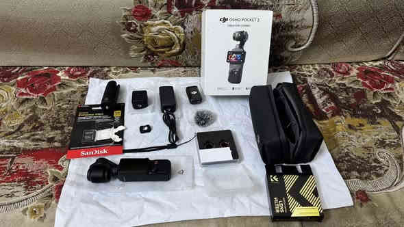 كامره اوزمو بوكت 3 كومبو جديده قبل سبوع اخذتها اي خلل ما بيها نظافة 100‎%‎ مع فلاتر عدد 2 كل فلتر بي اربع درجات مشتريهم ب75 مع رام 128 يدعم تصوير 4K سرعة 200 مشري 50  الغراض كلهن مامستعملات بعدهن بالكارتونة سعرهن كلهن 850 الف قفل مكاني بغداد  ***********
